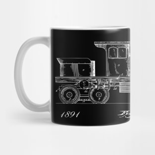 1891 Steam Train Patent Image Mug